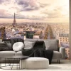 Fototapeta: Paris city with eiffel tower viewed from the arc de triomphe
