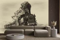 Fototapeta: Parowóz krajobraz w stylu vintage