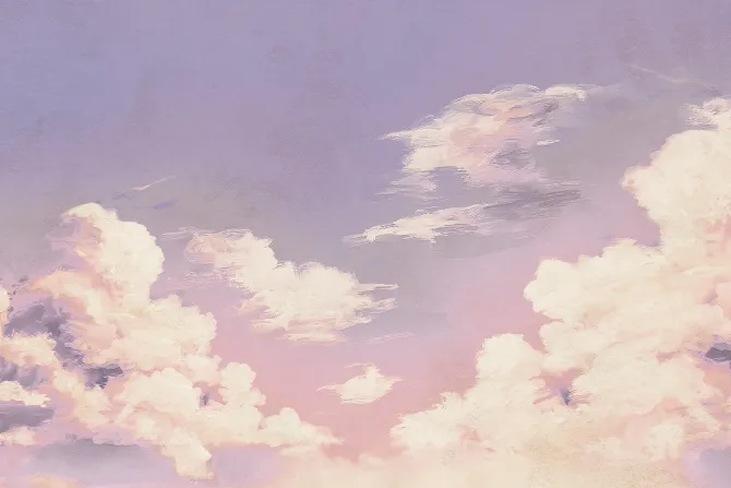 Fototapeta: Pastelowe niebo z delikatnymi chmurami