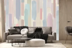 Fototapeta: Pastelowe paski pędzla malarskiego