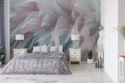 Fototapeta: Pastelowe pióra z przestrzennym efektem 3d