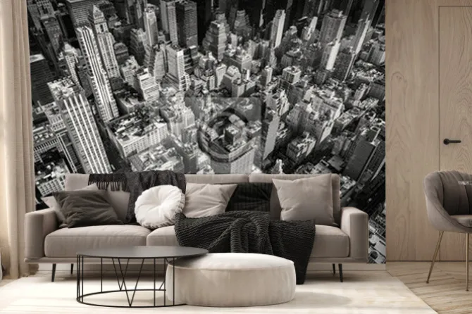 Fototapeta: Patrząc w dół na drapacze chmur