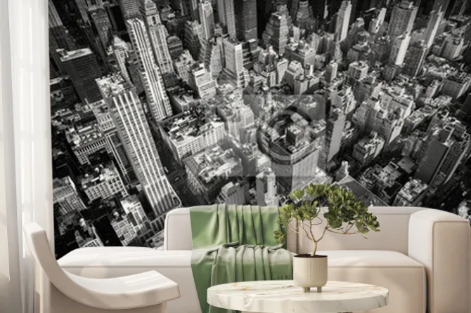 Fototapeta: Patrząc w dół na drapacze chmur