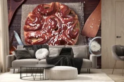 Fototapeta: Pie i naczynia kuchenne