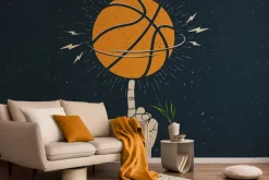 Fototapeta: Piłka koszykarska kręcąca się na palcu