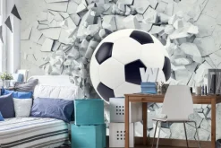 Fototapeta: Piłka nożna 3d na betonie