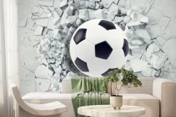 Fototapeta: Piłka nożna 3d na betonie