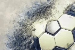 Fototapeta: Piłka nożna w szkicu ołówkiem i akwareli