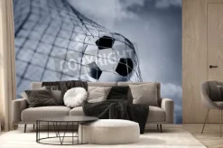 Fototapeta: Piłka nożna wpadająca do bramki