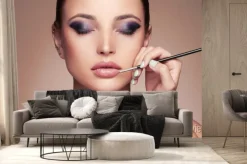 Fototapeta: Piękna twarz kobiety. piękna dziewczyna z doskonałej make-up.makeup