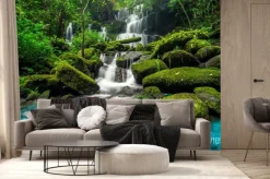 Fototapeta: Piękny wodospad w zielonym lesie dżungli