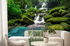 Fototapeta: Piękny wodospad w zielonym lesie dżungli