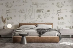 Fototapeta: Piracki wzór ze statkami i kompasami