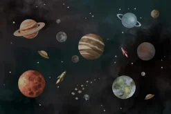 Fototapeta: Planety w kosmicznej galaktyce