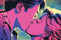 Fototapeta: Pocałunek kobiety i mężczyzny w stylu pop art
