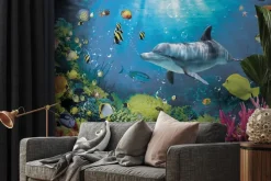 Fototapeta: Podwodny świat rafy z kolorowymi rybami