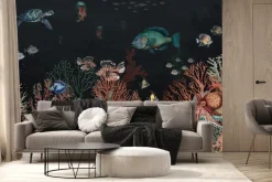 Fototapeta: Podwodny świat z kolorowymi rybami i rafą koralową