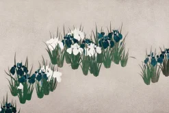 Fototapeta: Polne kwiaty na jasnym tle