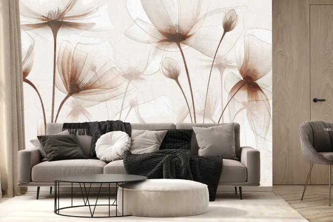 Fototapeta: Polne kwiaty w eleganckim stylu