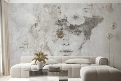 Fototapeta: Portret kobiety w kapeluszu z kwiatami