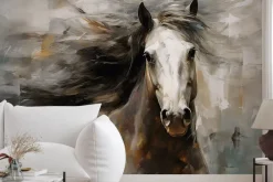 Fototapeta: Portret konia w stylu malunku