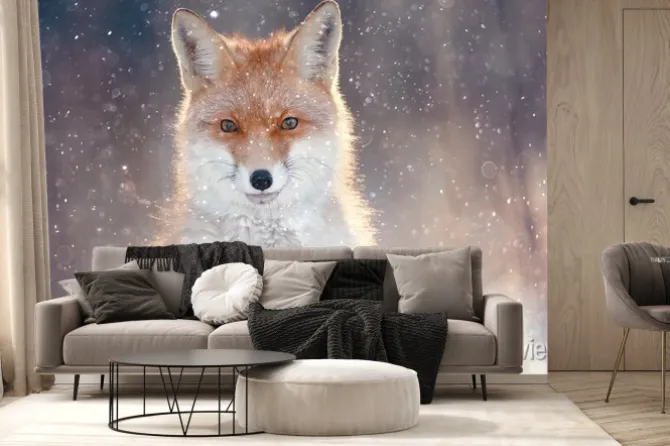 Fototapeta: Portret lisa w zimie