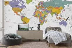 Fototapeta: Projekcja mapy świata millera