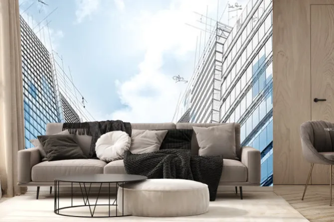 Fototapeta: Projekt nowoczesnych budynków