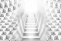 Fototapeta: Przestrzenny wzór ze schodami w stronę światła