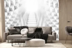 Fototapeta: Przestrzenny wzór ze schodami w stronę światła