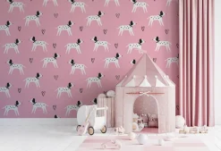 Fototapeta: Psy dalmatyńczyki na różowym tle