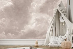 Fototapeta: Puszyste chmury w monochromatycznych kolorach