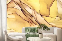 Fototapeta: Płynny marmur w żółtych i pomarańczowych kolorach