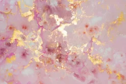 Fototapeta: Róża abstrakcyjna tekstura marmur ze złotymi zdobieniami