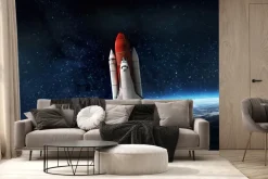 Fototapeta: Rakieta lecąca w kosmos z ziemi