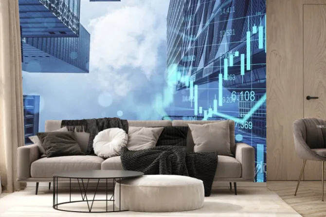 Fototapeta: Real estate, development and investing concept with financial