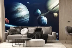 Fototapeta: Realistyczna wizualizacja planet układu słonecznego