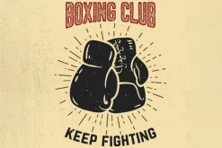 Fototapeta: Rękawice bokserskie na żółtym tle