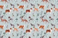 Fototapeta: Różne rasy psów ilustracja w stylu akwareli