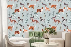 Fototapeta: Różne rasy psów ilustracja w stylu akwareli