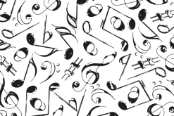 Fototapeta: Różnorodne nuty muzyczne