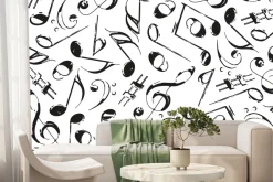 Fototapeta: Różnorodne nuty muzyczne