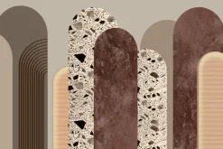 Fototapeta: Różnorodne tekstury na brązowych łukach