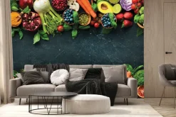 Fototapeta: Różnorodne warzywa i owoce z nasionami