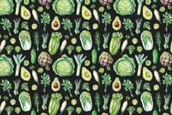 Fototapeta: Różnorodne warzywa na czarnym tle