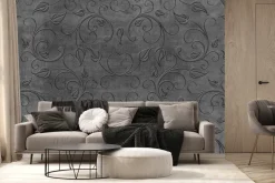 Fototapeta: Roślinna tekstura w szarości