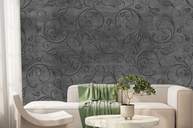 Fototapeta: Roślinna tekstura w szarości