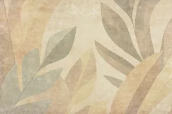 Fototapeta: Roślinny wzór liście na teksturowym tle