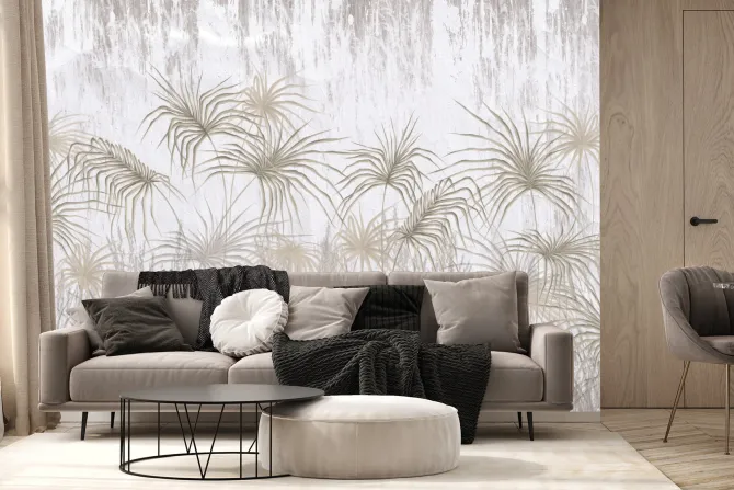 Fototapeta: Roślinny wzór liście