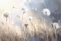 Fototapeta: Rośliny i trawy w stylu malunku z rozmytym naturalnym tłem